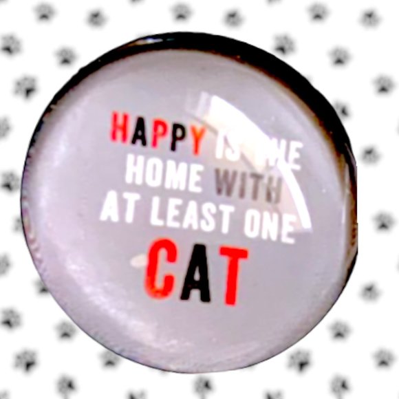 Fridge Domed Glass Magnet FRINGE 6 Piece Set CAT LOVE AND APPRECIATION - Picture 5 of 11